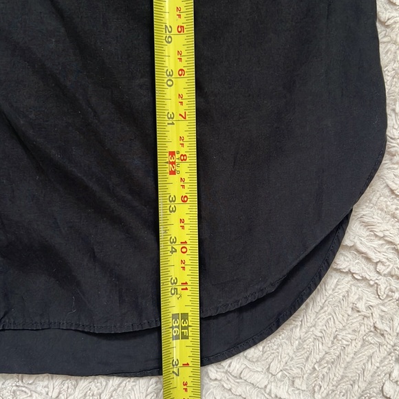 Banana Republic button down long sleeve classic shirt dress in black Size Small - Picture 13 of 16